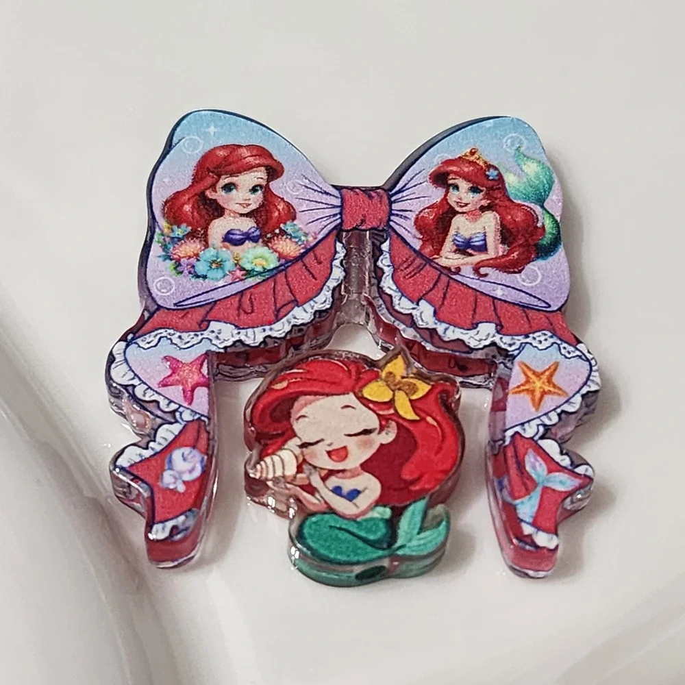 Mermaid Beads Bow Focal Beads Beaded Pen Jewelry Making Crafts Acrylic Charms